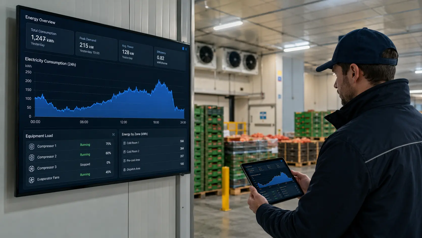 Indicateurs énergétiques sur la plateforme FrigoSmart